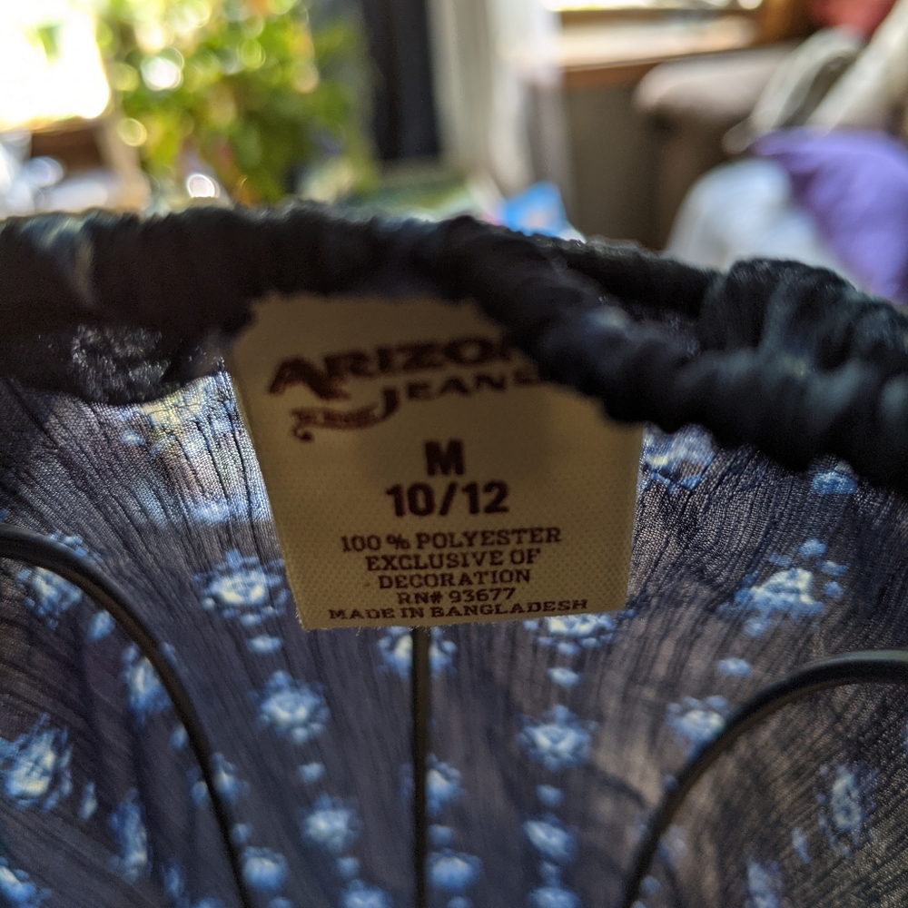 Arizona Jeans Sheer Blouse Juniors 10/12 - Picture 3 of 5